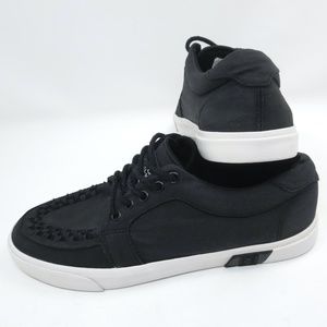 T.U.K Canvas Creeper Sneaker Men's Size 7 Faded Black Shoes Gum Sole Punk Rock